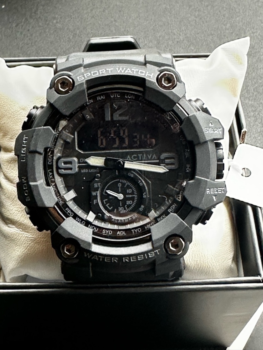 Activa by Invicta Black Men's Sport Watch with Rugged Dial